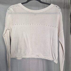 Women's Lightweight White Top With Pretty Details Small